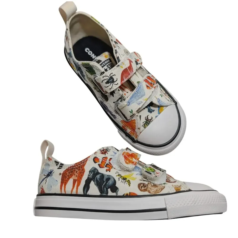 Converse size 9 baby kid infant All Star Chuck Taylor easy on animal zoo bug